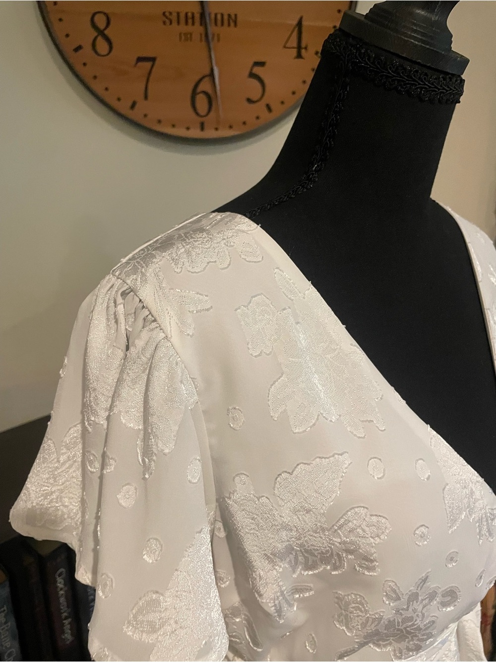 Lulu's White Embroidered Wrap Maxi Dress - Picture 4 of 7